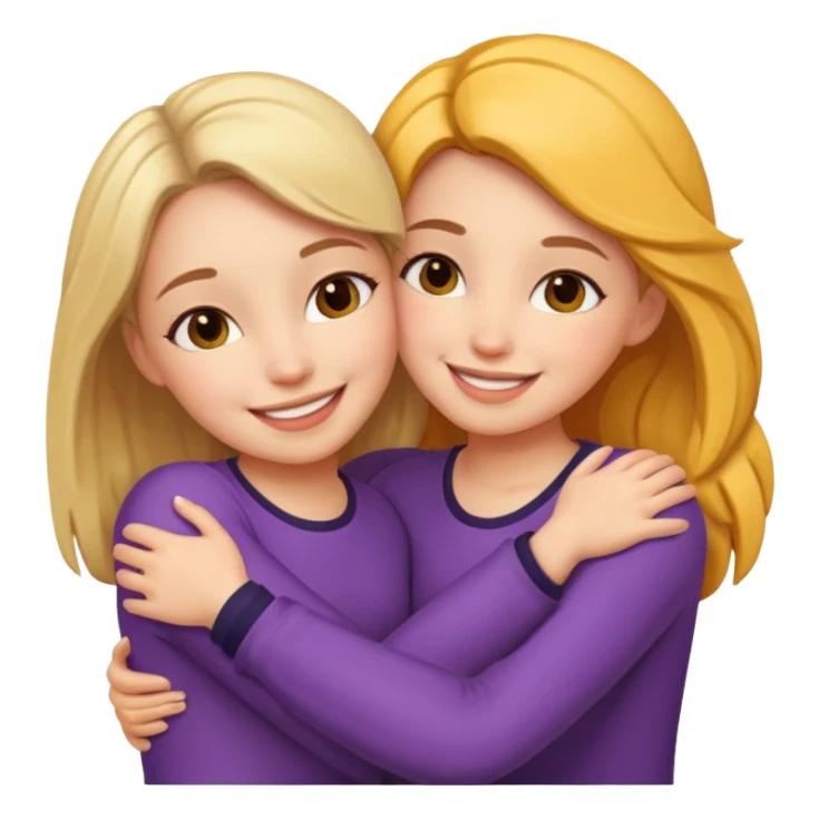 Intimate moment between two girls sticker