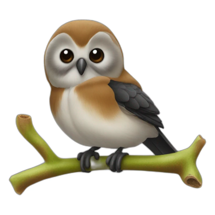 Écureuil noir avec une noisette sticker