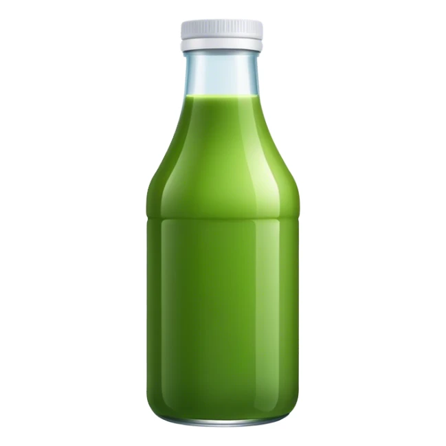 Bottled green juice sticker