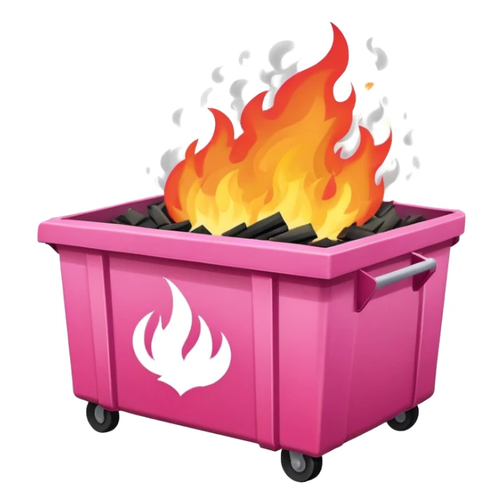 Teacher dumpster fire pink sticker