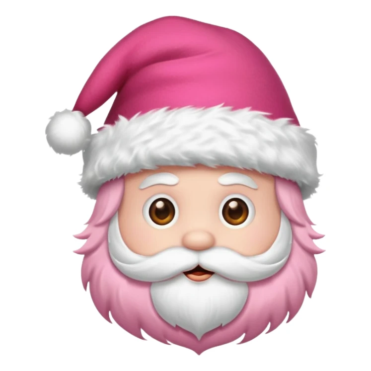 Santa hat pink emoji  sticker