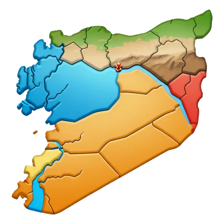Syria map sticker