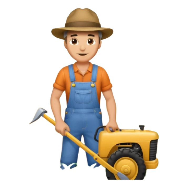 man plowing a field sticker