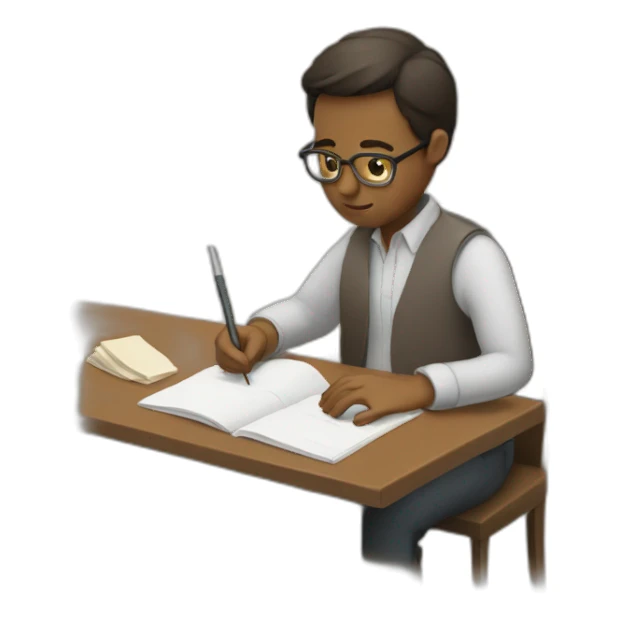 story writer at work symbol sticker