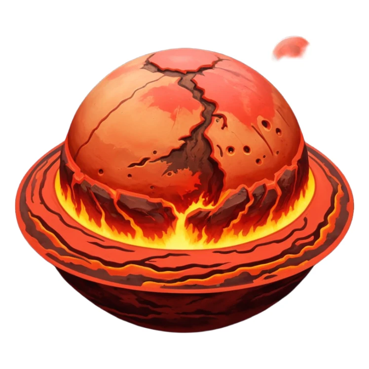 Planet with Olympus mons sticker