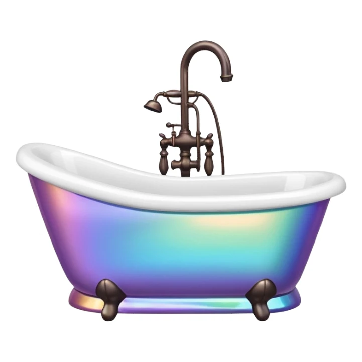 Iridescent bathtub sticker