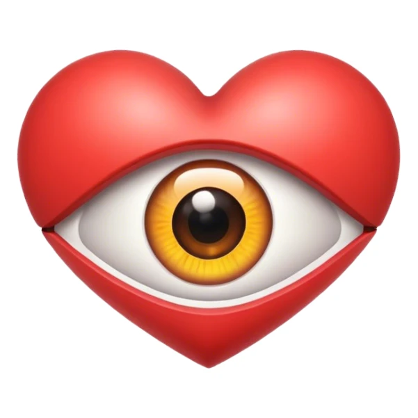 Eye in heart sticker