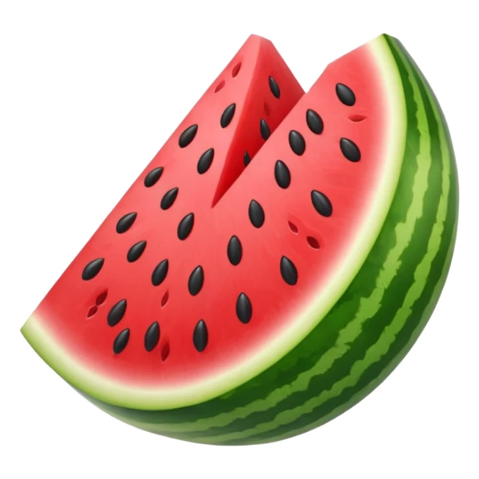 Watermelon slice with star-shaped seeds. sticker