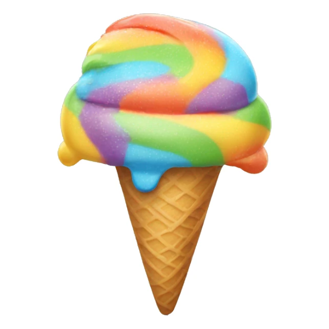 Rainbow ice cream sticker