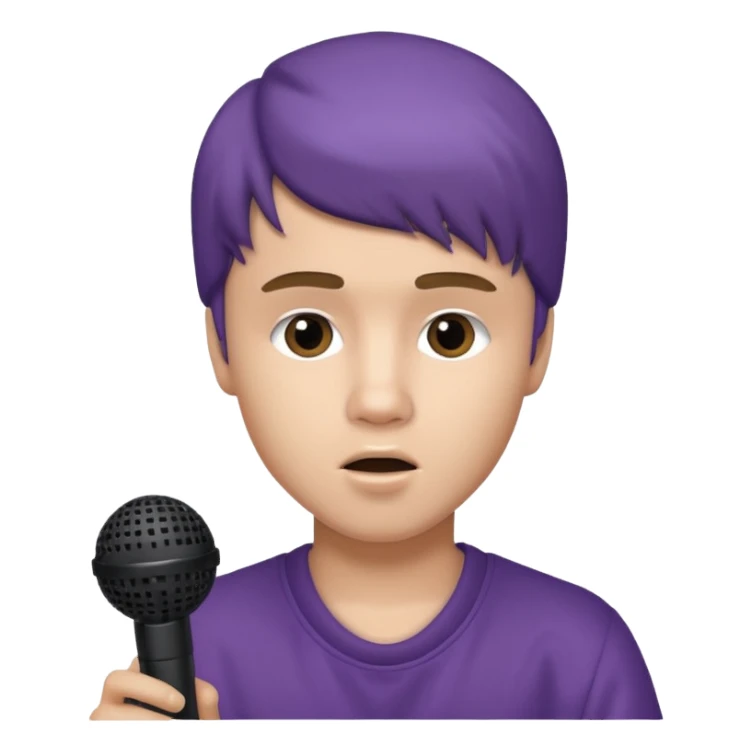 justin bieber with microphone sticker