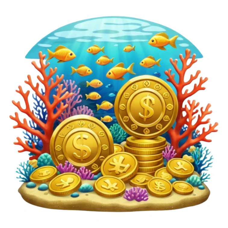 Coral Reef Treasure sticker