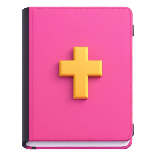 Pink Bible emoji sticker