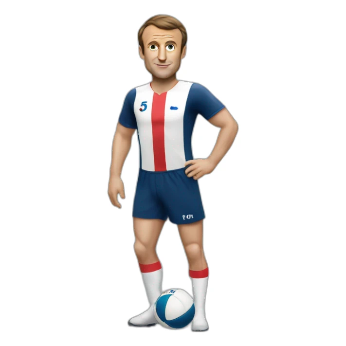 Emmanuel Macron en maillot sticker