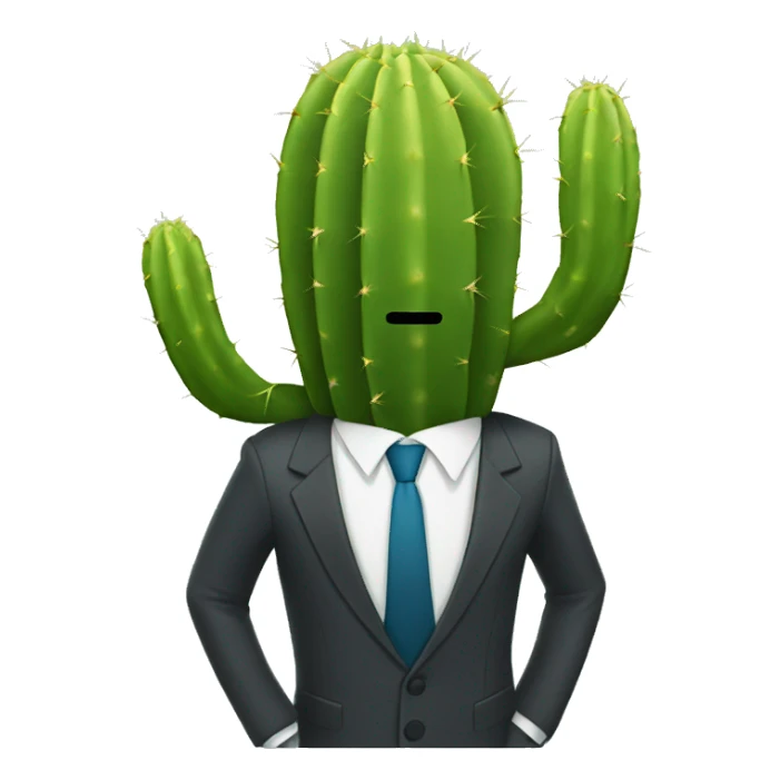 Cactus in a suit sticker