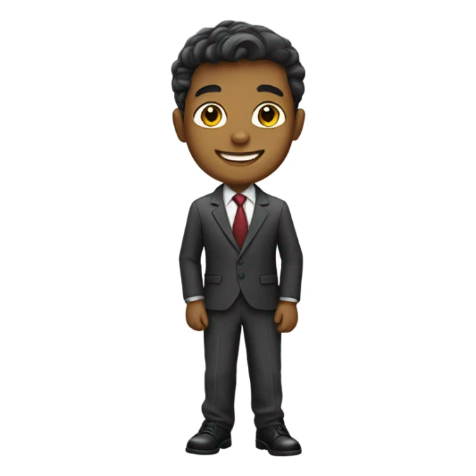 smiling boy in formal attire sticker