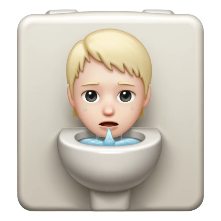 Make a head inside a toilet sticker