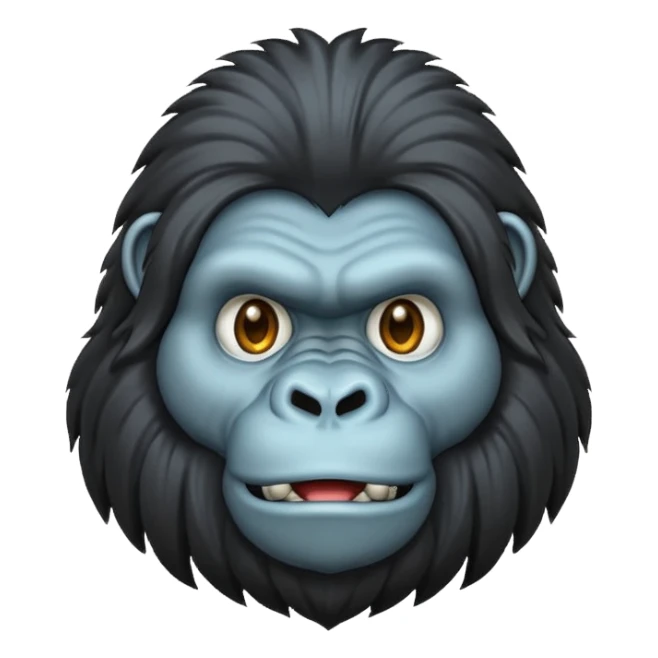 long haired gorilla sticker