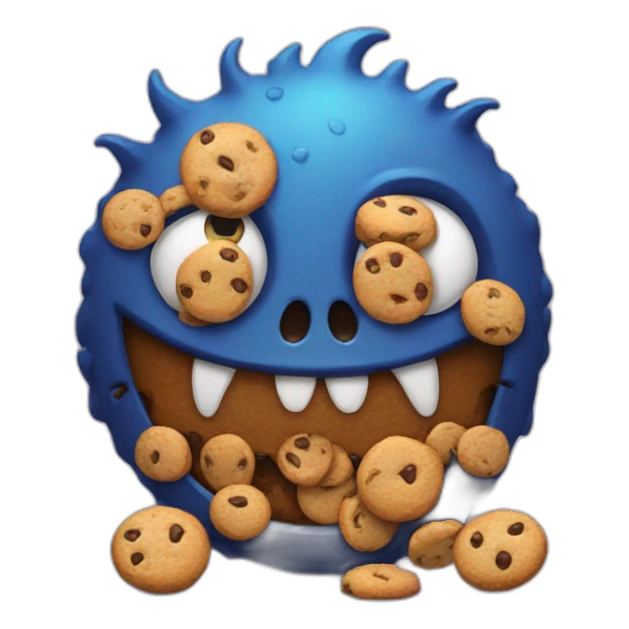 Monster with cookies sticker