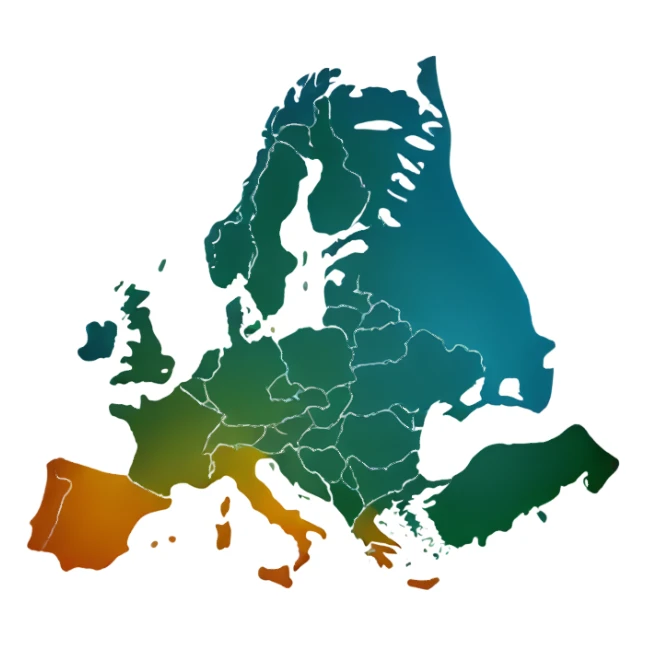 Map of Europe sticker