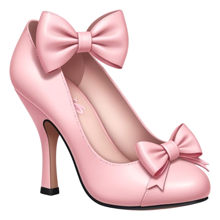 Light pink kitten heels with bows sticker