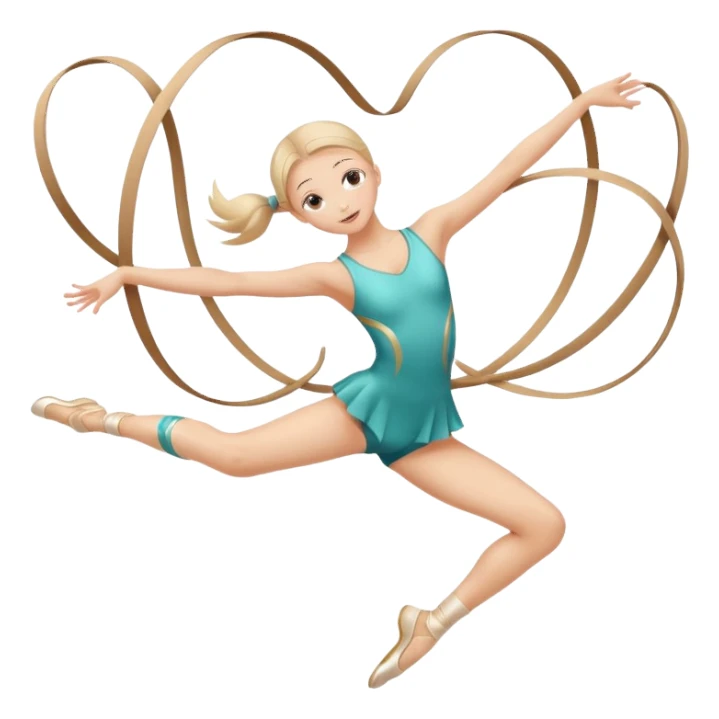 Girl doing rythmic gymnasthic sticker