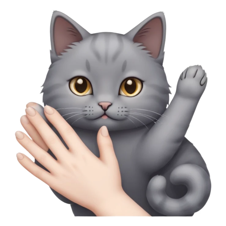 fingers in the cat sticker