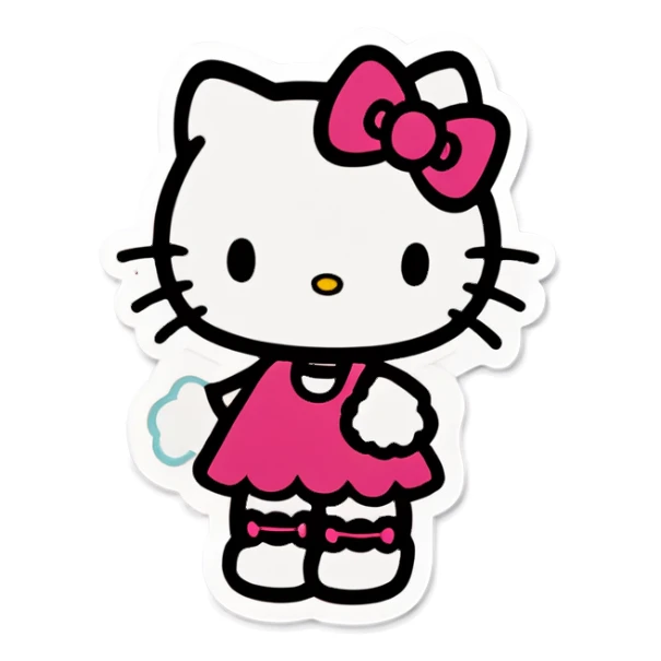 Hello kitty happy birthday  sticker
