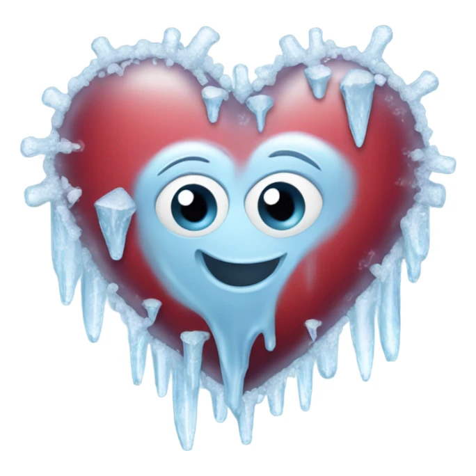 heart with cold sticker