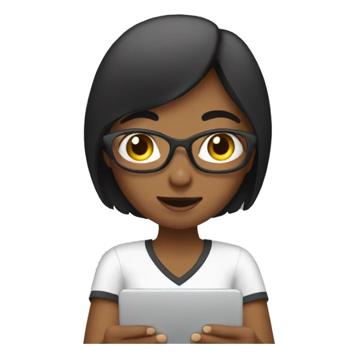 Girl editing a video sticker