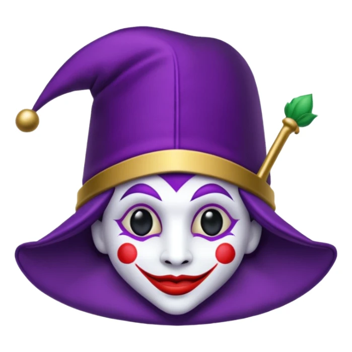 Joker hat purple sticker
