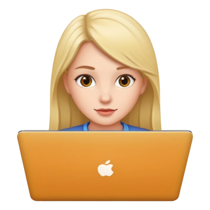 girl with laptop. sticker