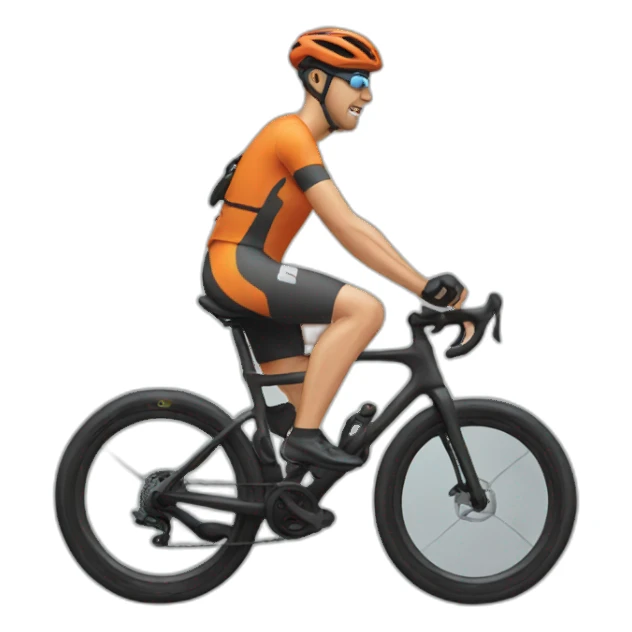 mountain cyclist sticker