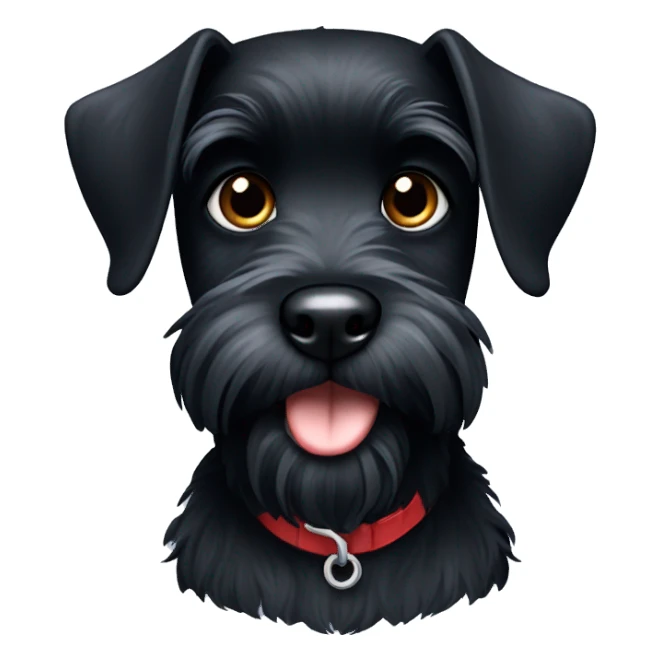 Mini black schnauzer doodle sticker