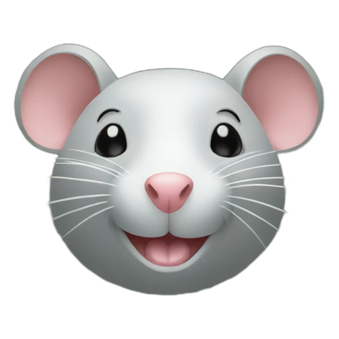 Rat face with money sticker