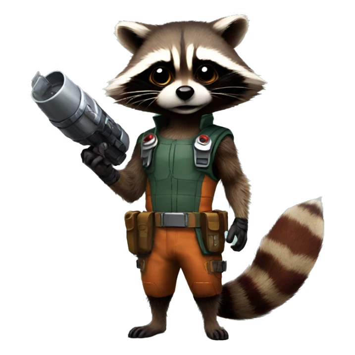 Rocket raccoon body  sticker