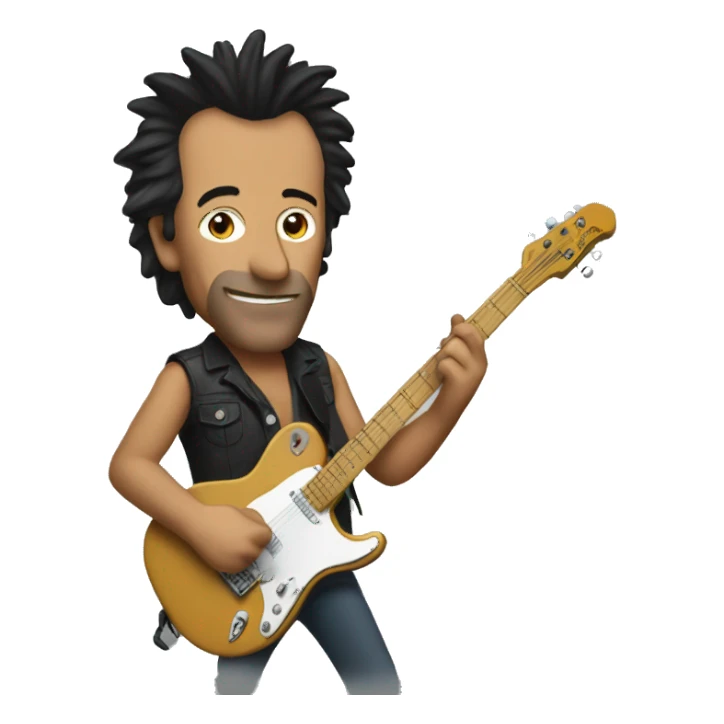 Springsteen playing guitar sticker