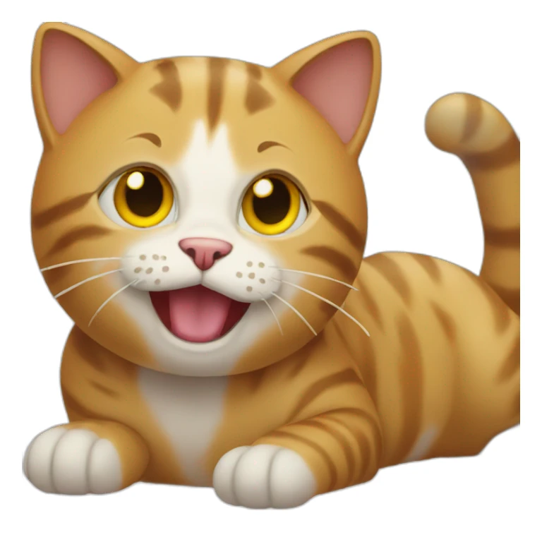 cat that falls down sticker