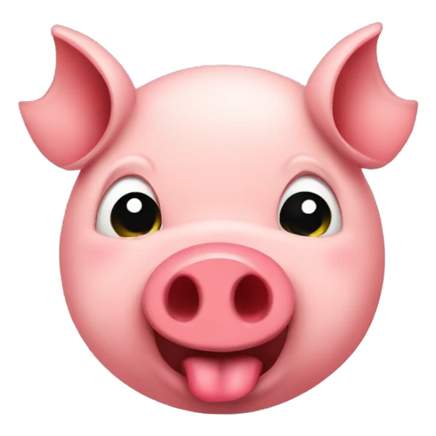 a pig which likes watermelon sticker