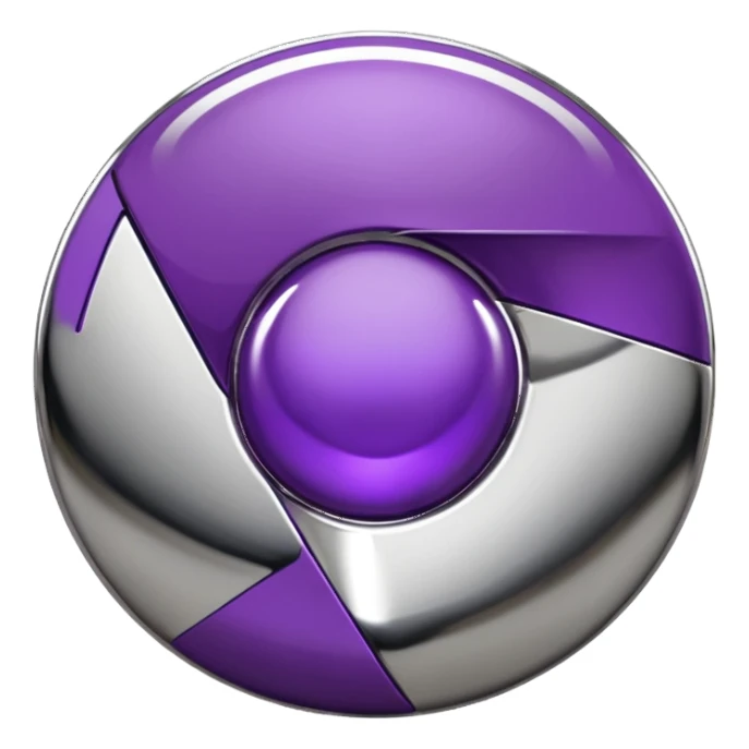 dark purple google chrome logo sticker