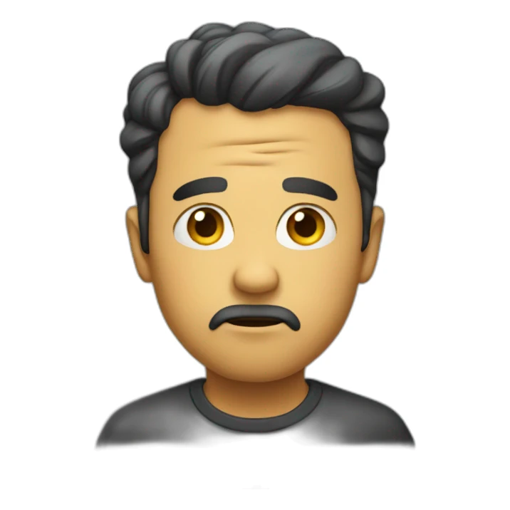 Confused and serious sticker