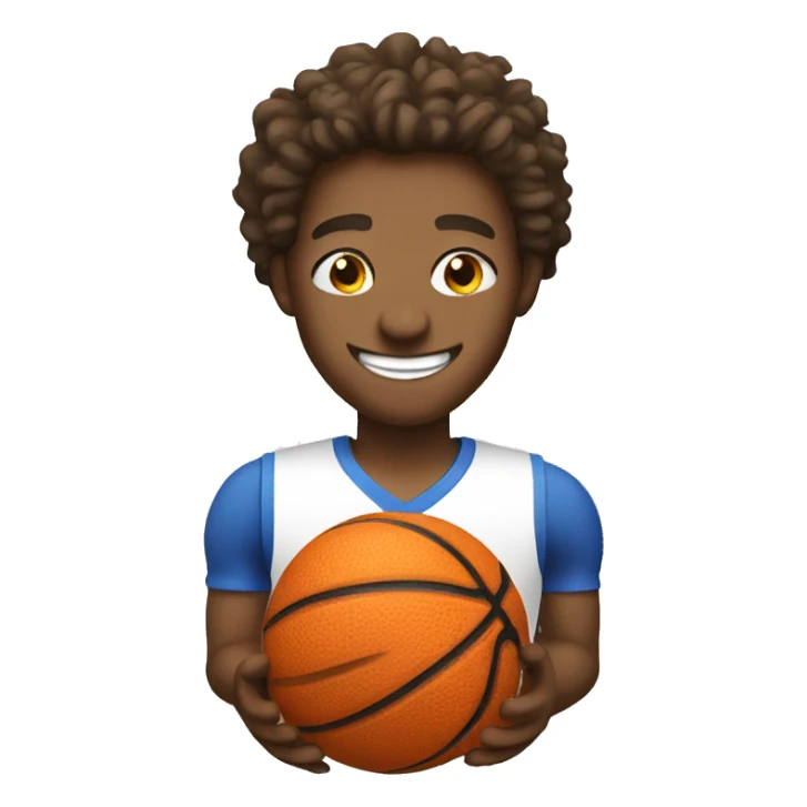 Basket ball smiling sticker