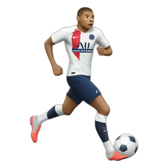 kylian mbappe, running, psg sticker