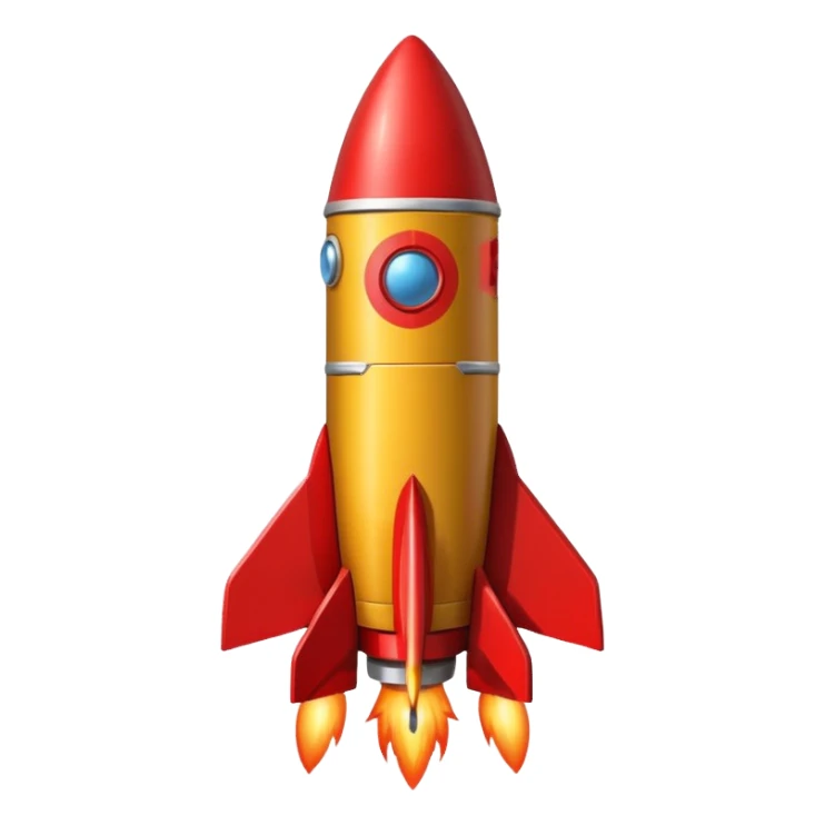 a rocket with a red X on it sticker
