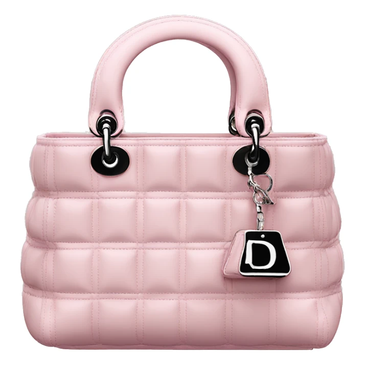 Borsa lady Dior rosa sticker