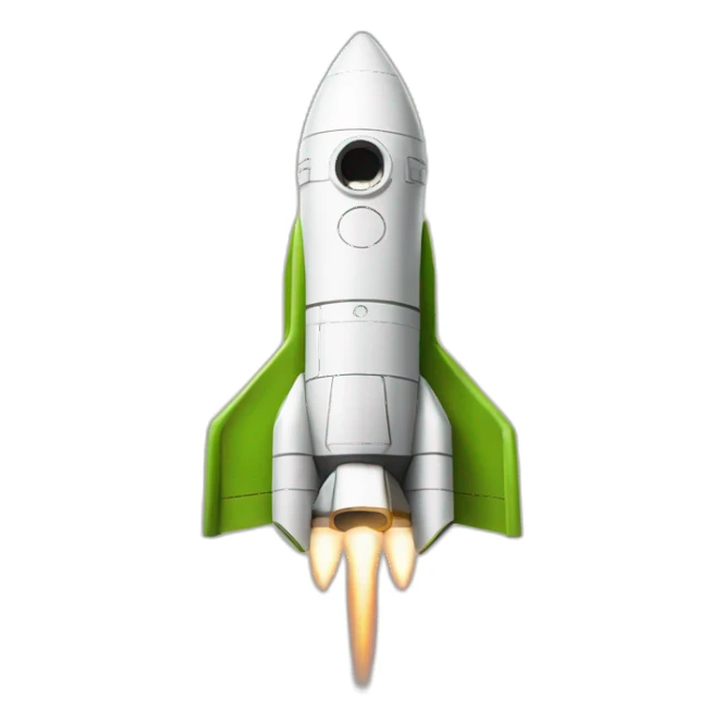 rocket with front replaced with yoda head sticker