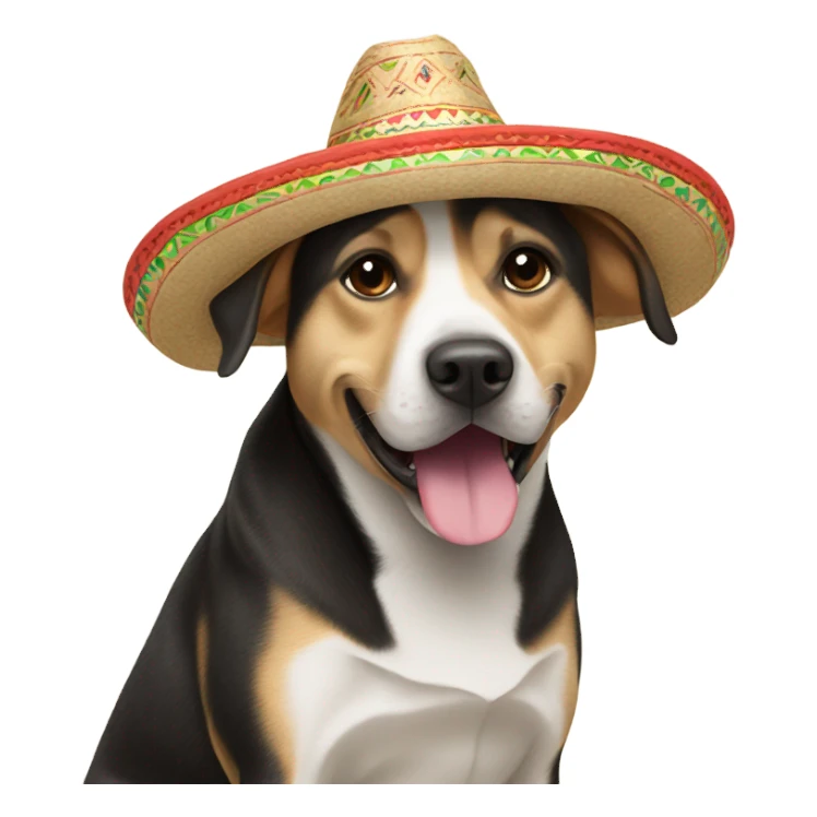 Dog with a sombrero￼ sticker
