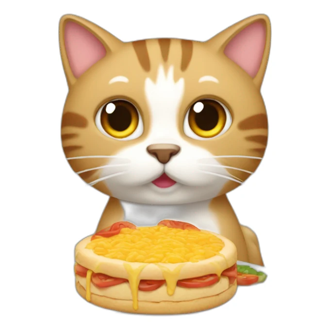 gato comiendo dona sticker