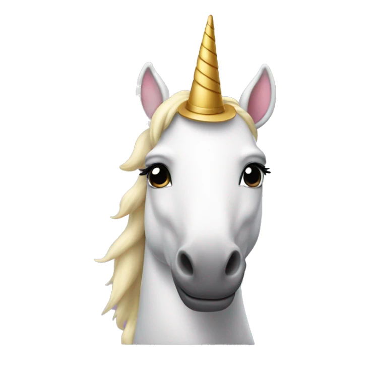 Unicorn wearing a hat sticker