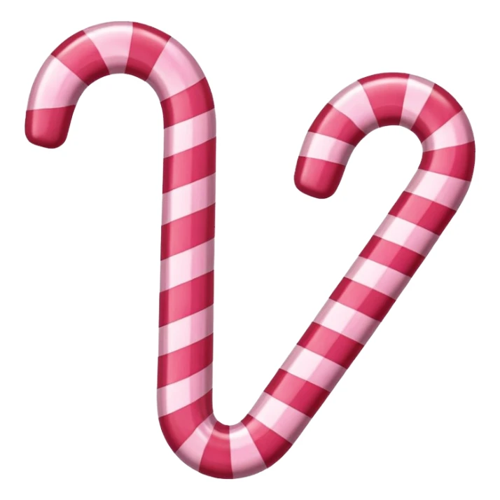Red and pink candy cane sticker