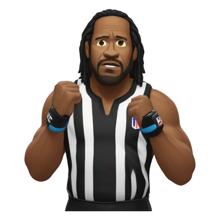 ufc referee herb dean shrugging his shoulders sticker